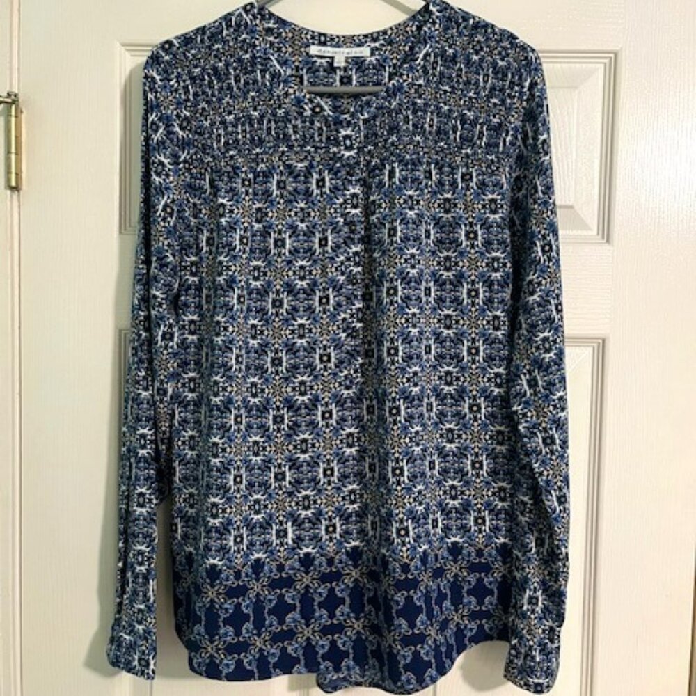 Smocked Shoulder High Low Blouse
